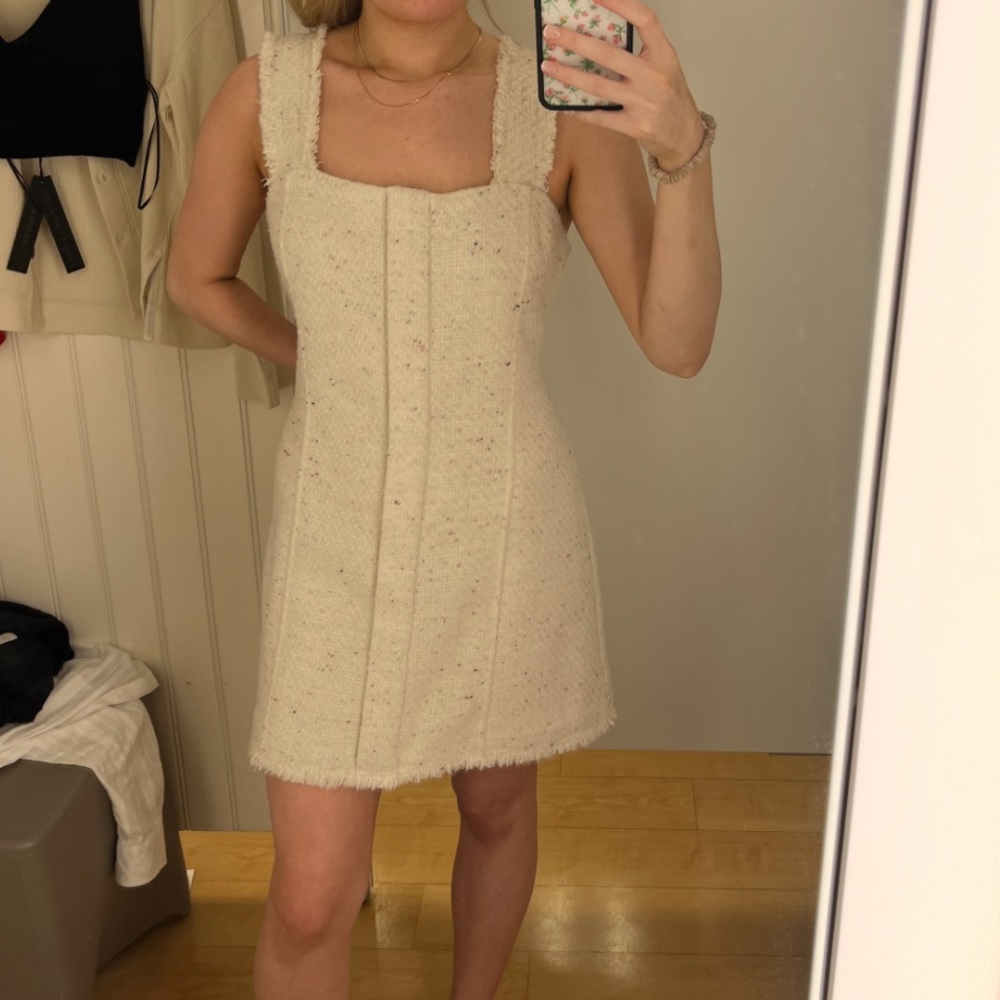 NWT House of Harlow 1960 Tweed Cream Dress - Picture 11 of 12